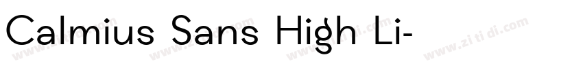Calmius Sans High Li字体转换 Calmius Sans High Li字体转换